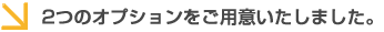 2つのオプションをご用意いたしました。
